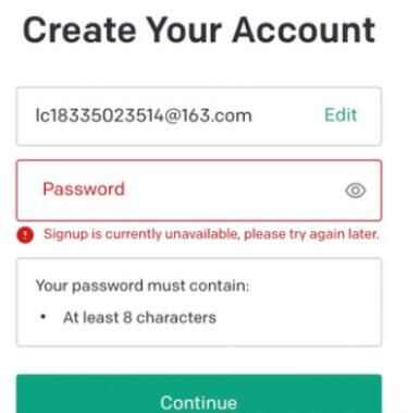 ChatGPT Signup is currently unavailableʾ