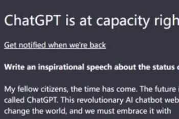 ChatGPT is at capacity right nowʾ